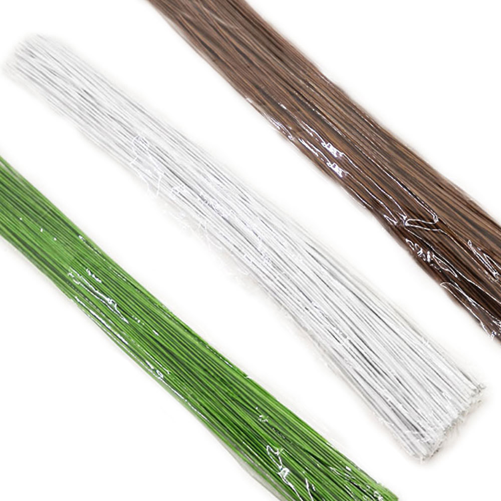 Florist Supply Bulk - フラワーアレンジメント用フローラルステムワイヤー、DIYクラフト、花屋用グリーンフローラルワイヤー、14インチ、0.45mm、50ピース/ロット,26 #