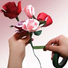 Florist Supply Bulk - 1 ロール 13.6 メートル DIY 花装飾テープ自己粘着花束花茎紙テープ雄蕊ラッピング花屋花結婚式用品