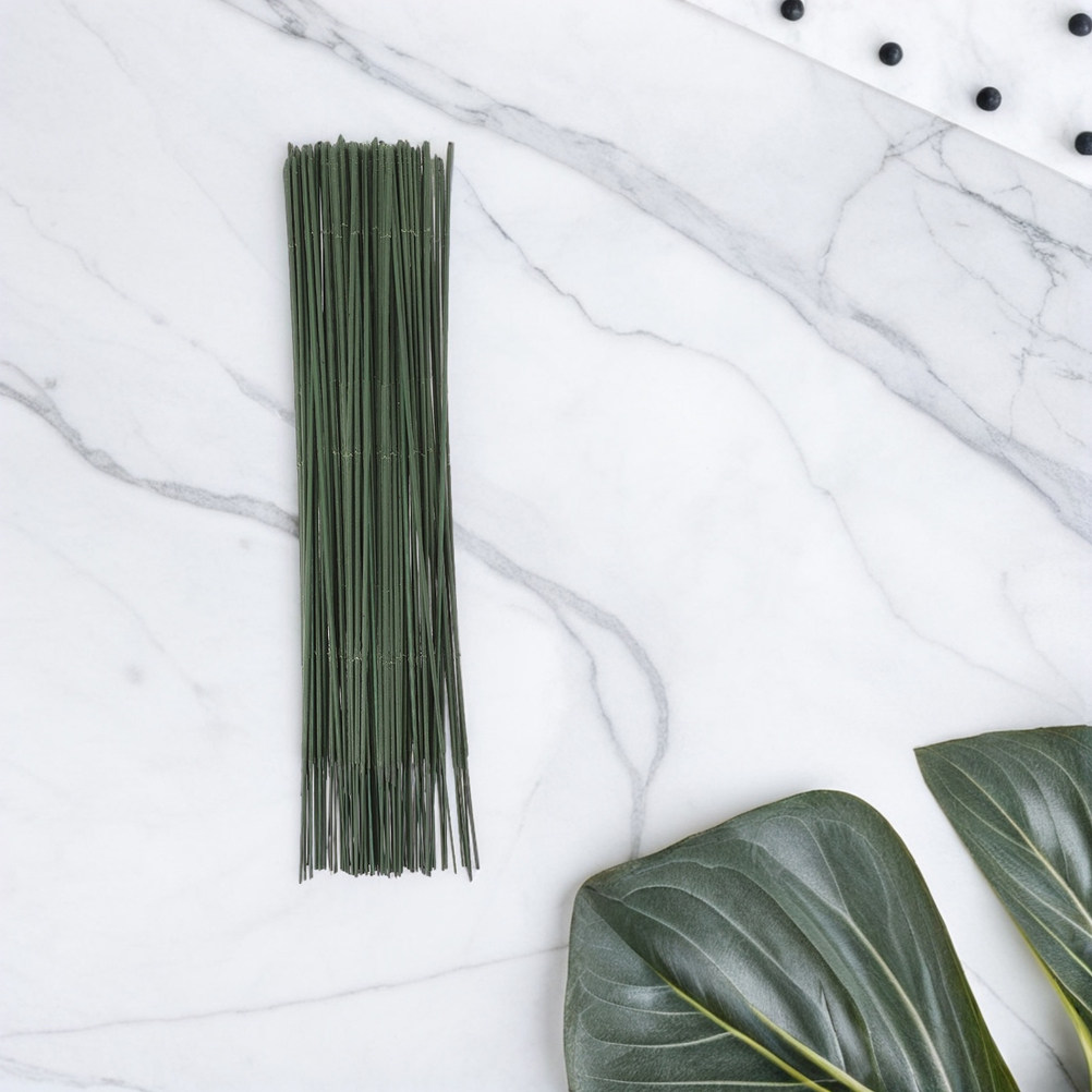 100本入りグリーンフローリストワイヤー、丈夫で柔軟な茎ワイ - Wire Stem Florist のレビューと価格