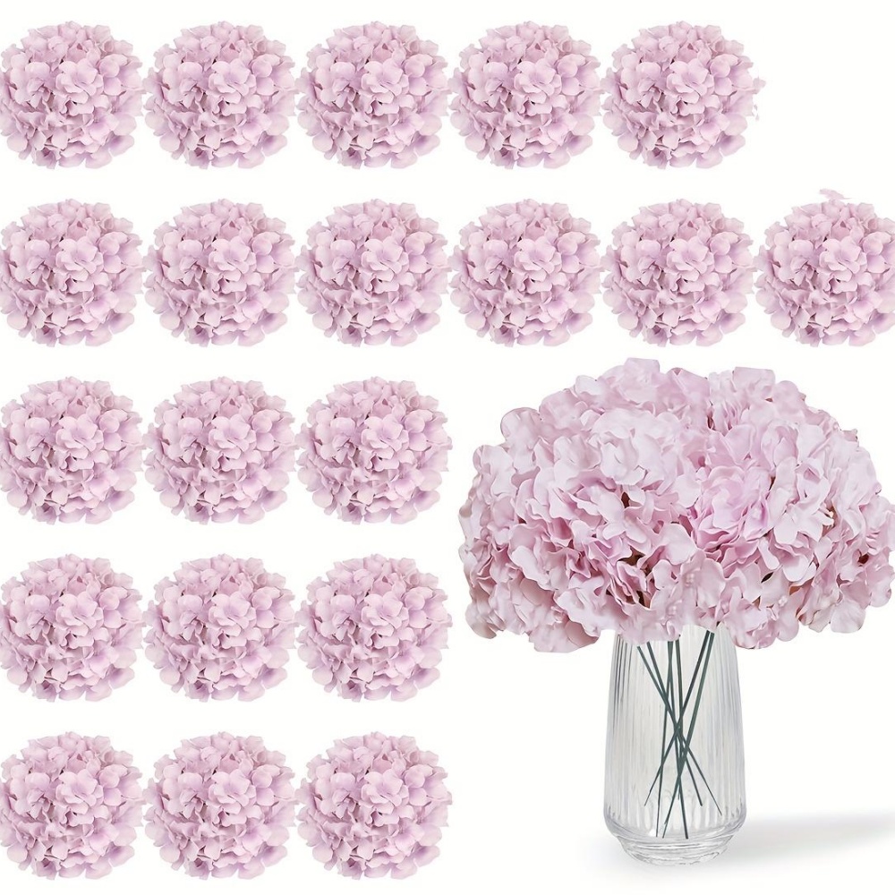 茎付き人工アジサイの花20本、リアルでシルクのような質感の丸 - Florist Supply Bulk のレビューと価格