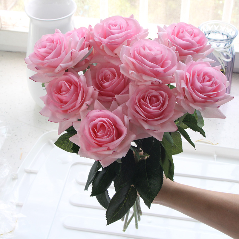 ラテックスの茎の茎,7個,偽のシリコーンの装飾的な花,ハンド - Florist Supply Bulk のレビューと価格