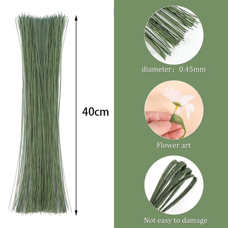 100個入り 花用ワイヤー 高品質 紙巻き鉄線 フローリスト - Wire Stem Florist のレビューと価格